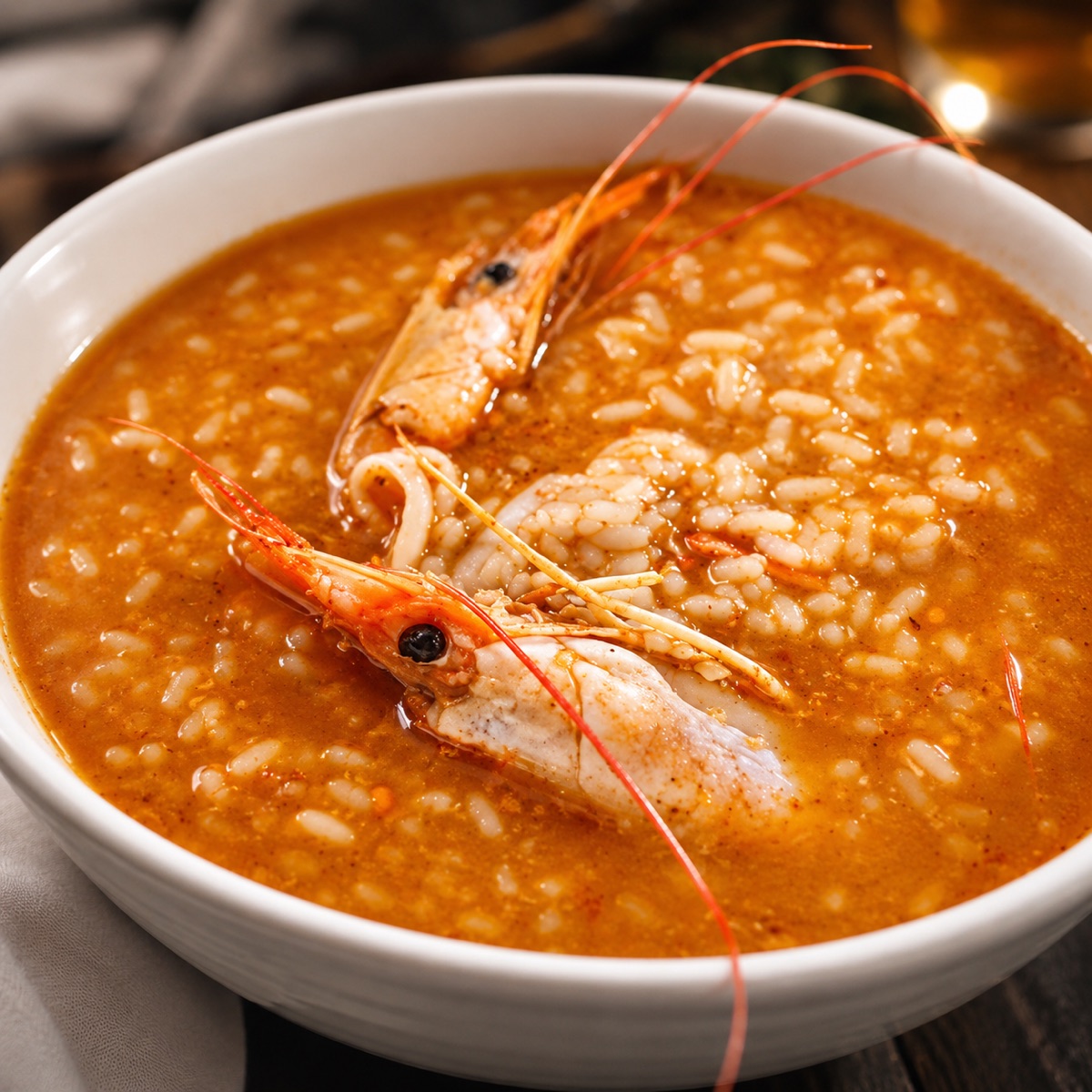 Arroz caldoso con mariscos